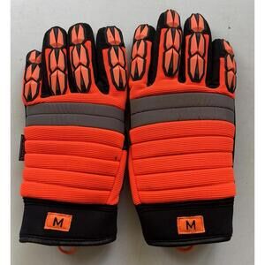 Boss Hi-Vis Impact Work Gloves Medium Reflective TPR Safety Construction